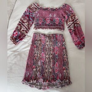 Guess top and skirt XS.